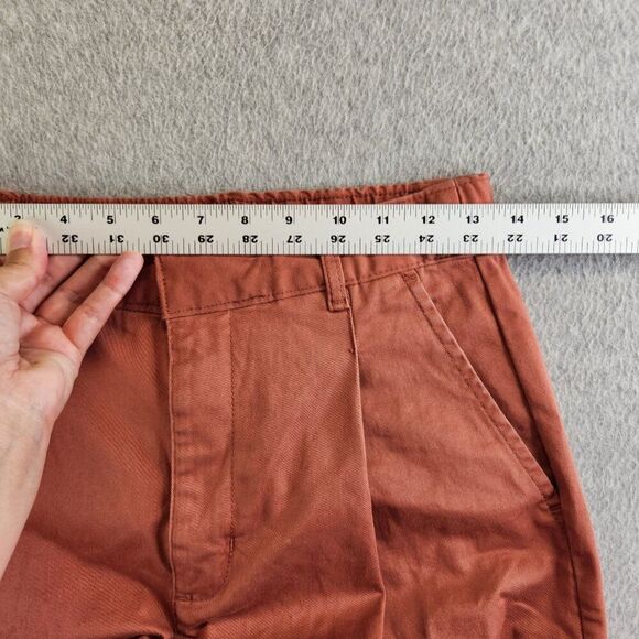 BDG Urban Outfitters Pants Womens 4 Brown Wide Leg Cropped High Rise Raw Hem - Picture 10 of 16